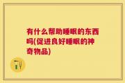 有什么帮助睡眠的东西吗(促进良好睡眠的神奇物品)