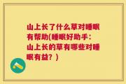 山上长了什么草对睡眠有帮助(睡眠好助手：山上长的草有哪些对睡眠有益？)